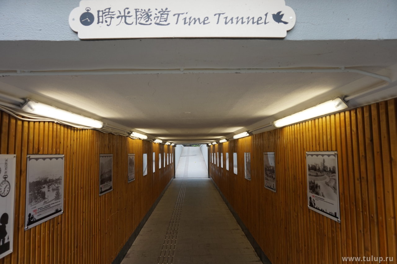 Туннель под дорогой, разделяющей западное и восточное крыло